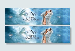淘宝女装通屏店招设计PSD素