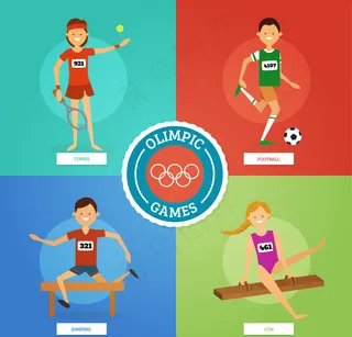 奥运角色矢量素材