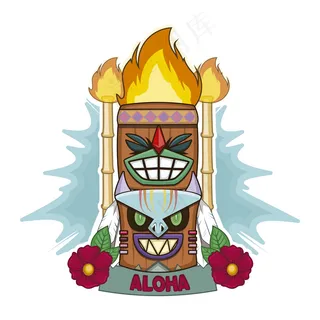 创意火焰图腾背景设计插图