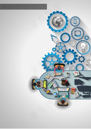 创意工作场景团队合作工作小组商务背景