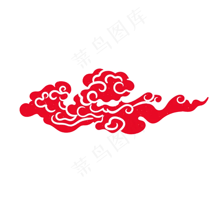 七夕复古印章效果祥云,免抠元素(2000*2000px 300 dpi )ai矢量模版下载