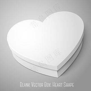 空白心形礼盒图片