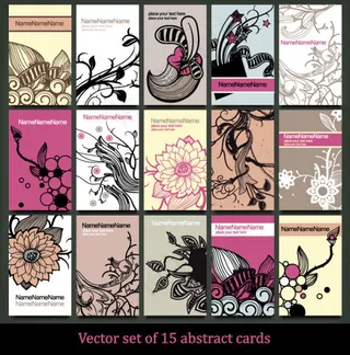 花纹卡片背景02—矢量素材