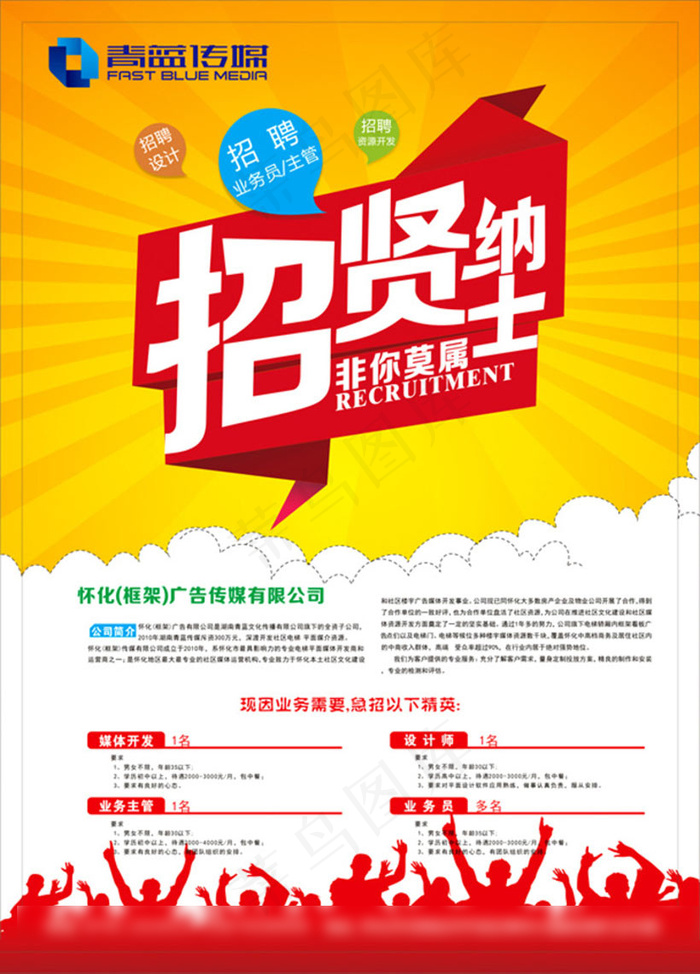 招聘海报eps,ai矢量模版下载