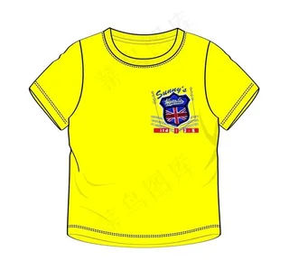 字母贴标绣t恤图片