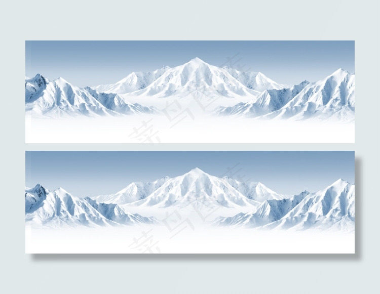 雪山淘宝背景psd模版下载