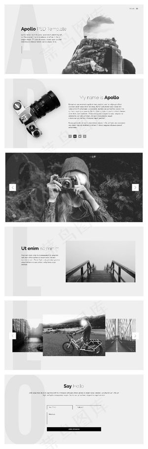 国外企业网页模板 相机页面 官网模...