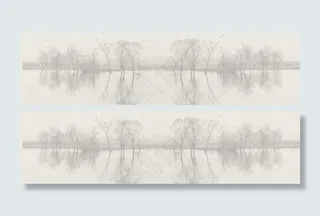 树林 灰棕色banner　