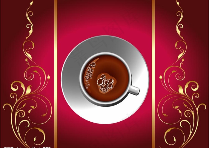 一杯咖啡矢量素材图片