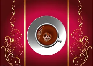 一杯咖啡矢量素材图片