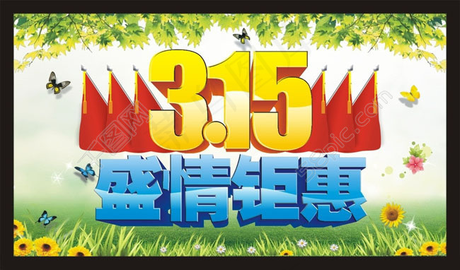 315宣传促销海报设计矢量素材cdr矢量模版下载