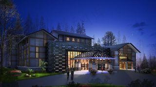 乡村酒店效果图图片