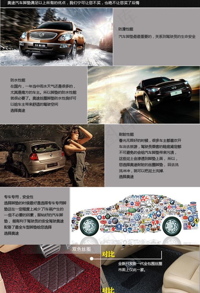 淘宝汽车详情页图片psd模版下载