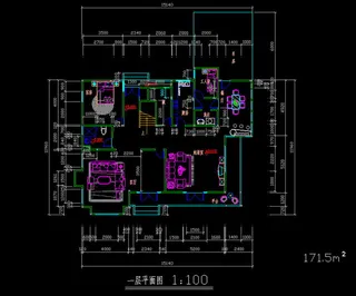 独立住宅建筑CAD设计图