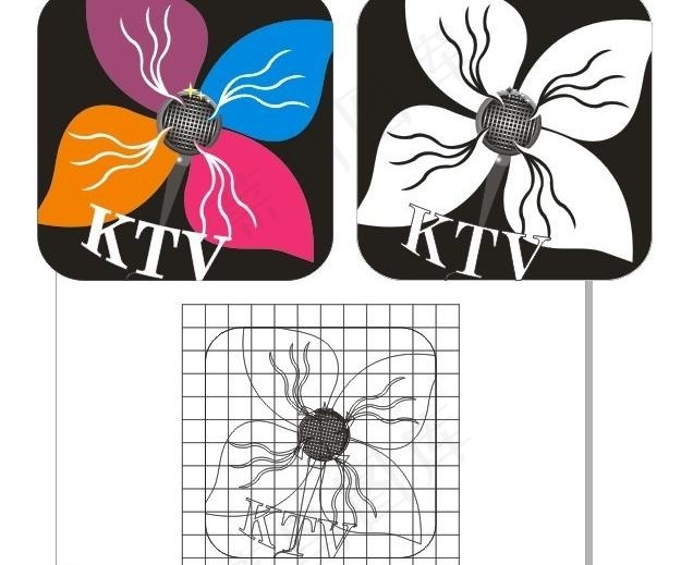 ktv标志图片cdr矢量模版下载