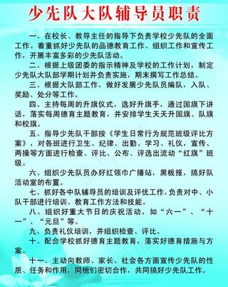 少先队大队辅导员职责图片
