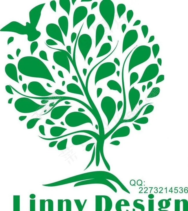 树 树叶 鸟图片cdr矢量模版下载
