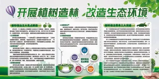 开展植物造林保护环境展板