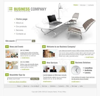 商务工作室网站psd模板