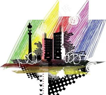 墨迹都市城市建筑图片 墨迹都市城市建筑图片