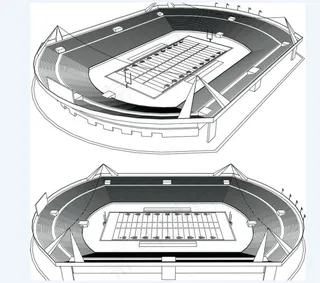 立体足球场素材