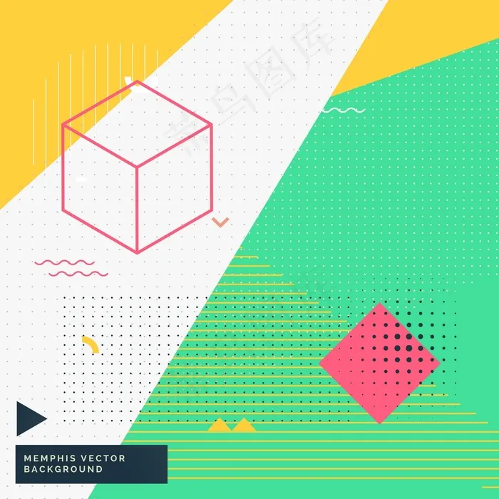 现代潮流几何科技创意直通车海报背景eps,ai矢量模版下载