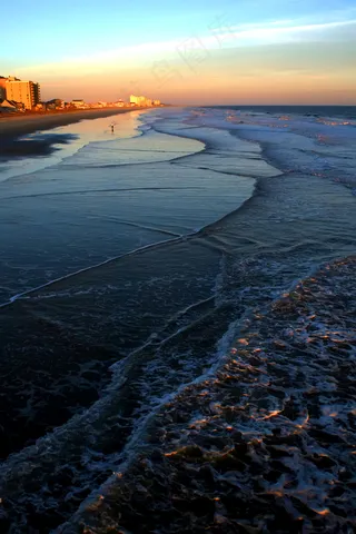黄昏海岸图片