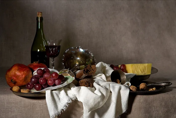 数码静物油画图片