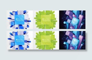 漂亮立方体背景矢量素材二