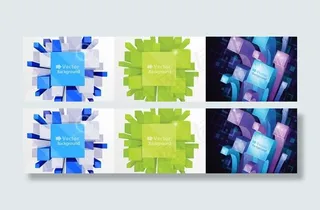 漂亮立方体背景矢量素材二