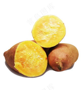 红薯地瓜紫薯土特产免扣透明PNG海...