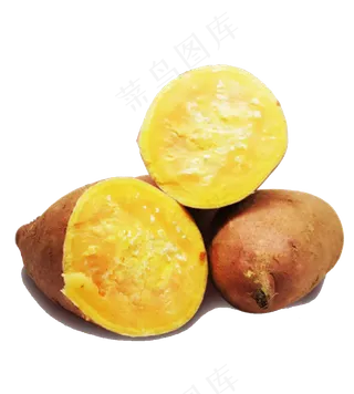 红薯地瓜紫薯土特产免扣透明PNG海...