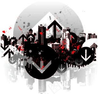 潮流城市建筑插画矢量素材