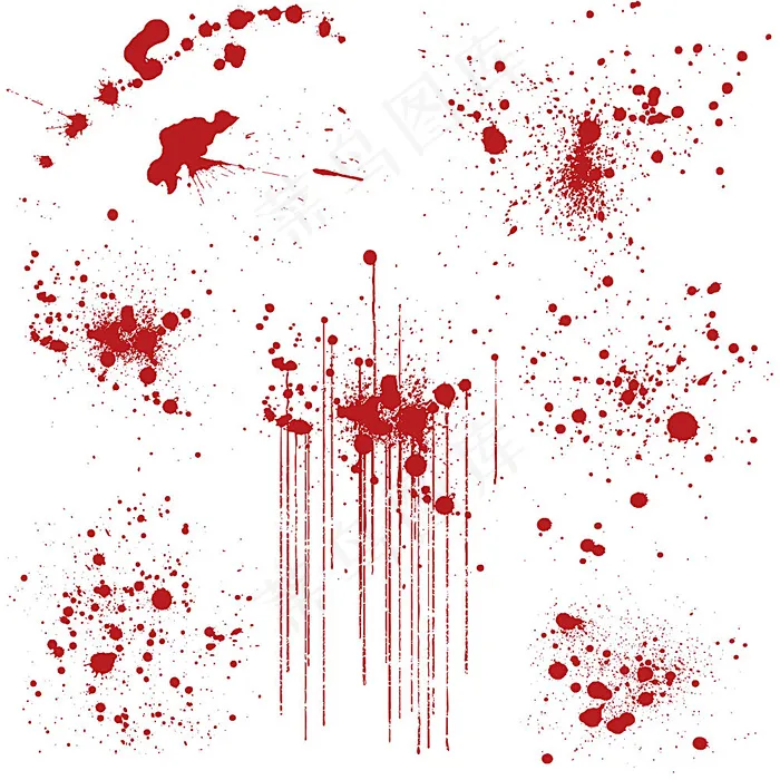 飞溅的鲜血eps,ai矢量模版下载