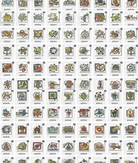 拼贴马赛克效果食物矢量图图片