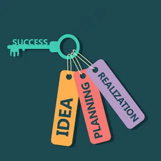 创意成功钥匙设计矢量素材