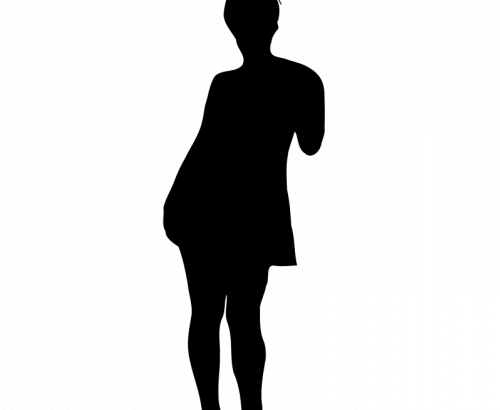 女人剪影矢量剪贴画