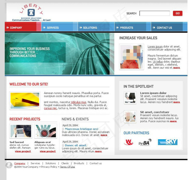 动感地球网页psd模板