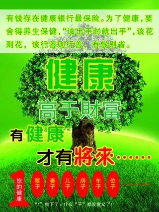 健康 财富 将来