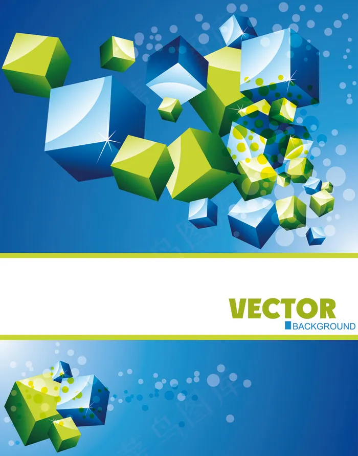 动感立体方块背景矢量素材