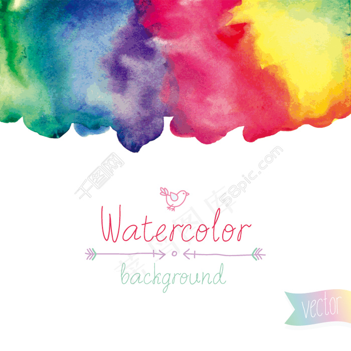 水彩背景矢量素材