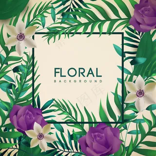 丛林素材边框设计