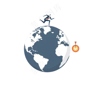 卡通手绘地球蓝色地球科技地球png...