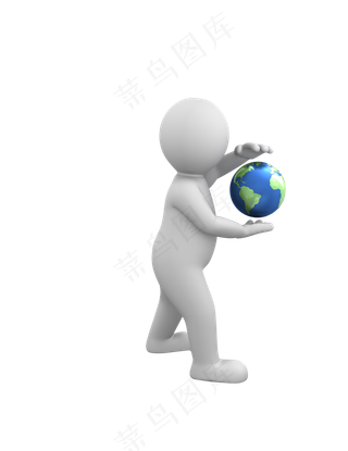 45款3D立体小人商务PPT免扣素...