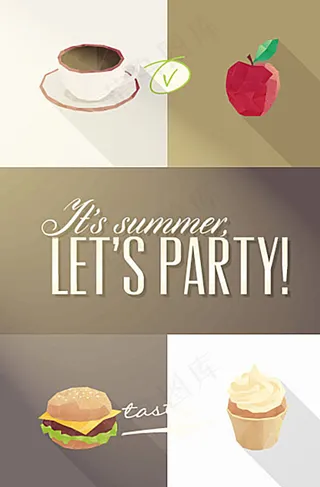 咖啡水果背景图片