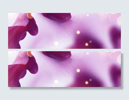 紫色花瓣唯美珠宝背景banner　