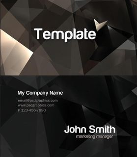 酷黑晶状名片设计