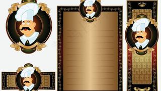 欧式花纹菜单矢量素材图片