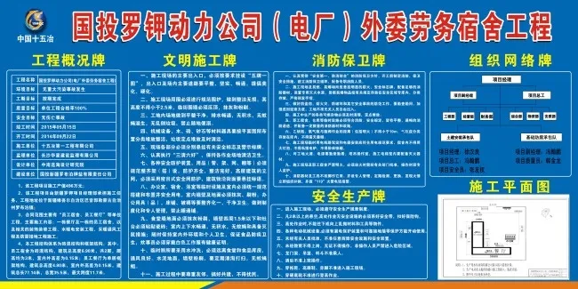 工地五牌一图cdr矢量模版下载