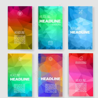 三角菱花线条背景图片